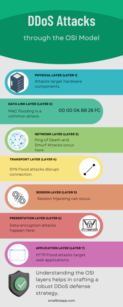 DDoS Attacks through the OSI Model