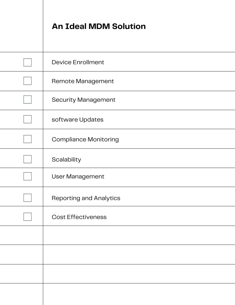 Key Features of an Ideal MDM Solution