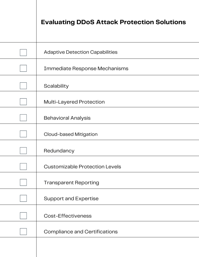 Evaluating DDoS Attack Protection Solutions